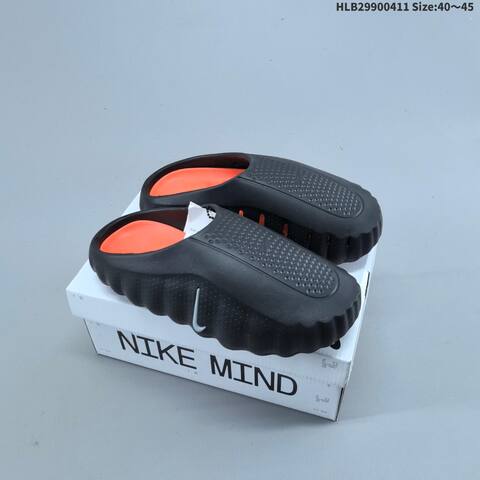 Nike Mind 001 Off White Grey Orange EU 36-45 Slides - Unisex (BS-60816)