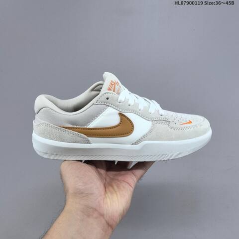 Nike SB Force 58 Light Grey White Purple Black EU 36-45 Skate Shoe - Unisex (BS-61900)