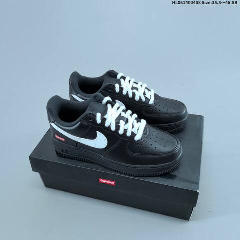 Nike Air Force 1 07 Supreme White Black And Black White EU 35 5-46 5 Sneaker - Unisex (BS-60880)