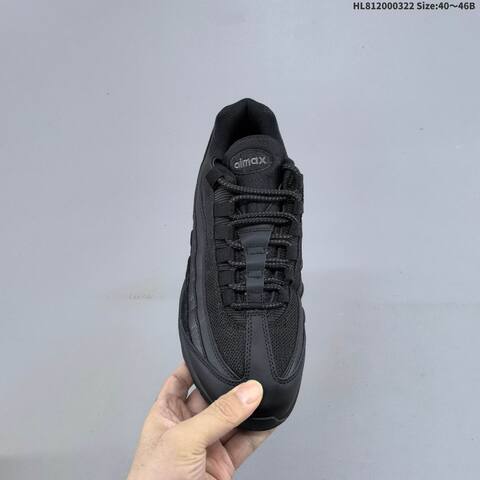 Nike Air Max 95 Triple Black EU 40-46 Running Shoe - Men's (BS-61184)