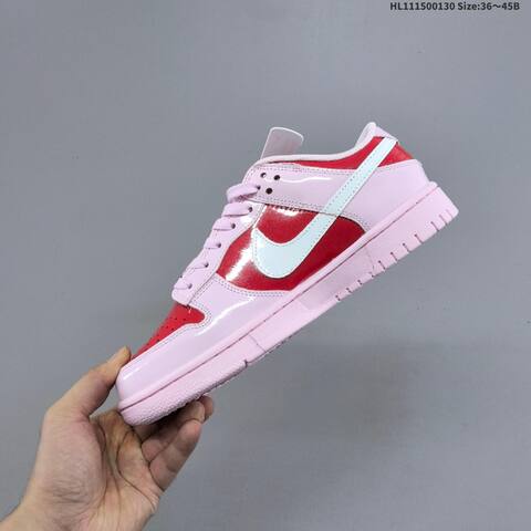 Nike SB Dunk Low Light Pink Red White EU 36-45 Skate Shoe - Unisex (BS-61632)