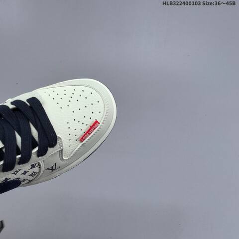 Nike SB Dunk Low Off White Navy Red Black EU 36-45 Skate Shoe - Unisex (BS-62258)