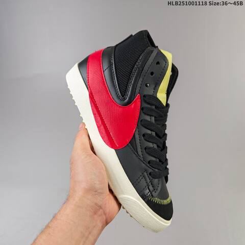 Nike Blazer Mid 77 Jumbo Black White Red Sail Yellow EU 36-45 Skate Shoe - Unisex (BS-63495)