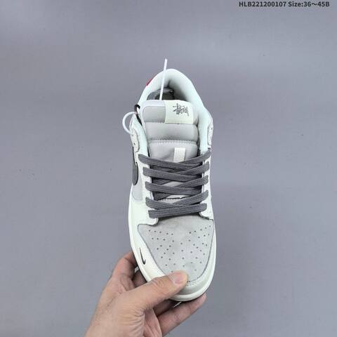 Nike Dunk SB Low Stussy Off White Light Grey Dark Grey Red EU 36-45 Skate Shoe - Unisex (BS-62164)