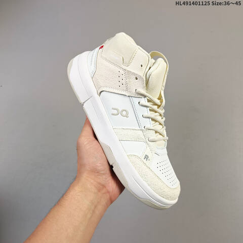 On Running THE ROGER CLUBHOUSE Mid HL491401125 Cream White Off White EU 36-45 Sneaker Casual Sneakers - Unisex (BS-69764)