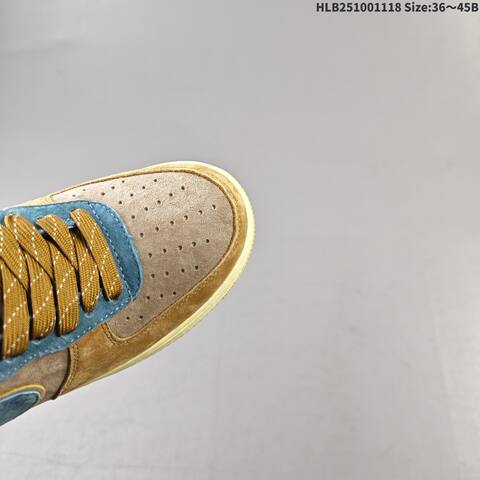 Nike Air Force 1 07 Brown Blue Beige Cream EU 36-45 Sneaker - Unisex (BS-63496)