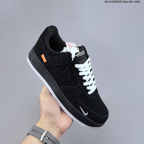 Nike Air Force 1 07 black white orange EU 36-45 sneaker