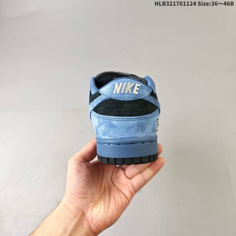 Nike SB Dunk Low Pro Blue Black Red EU 36-46 Skate Shoe - Unisex (BS-63135)