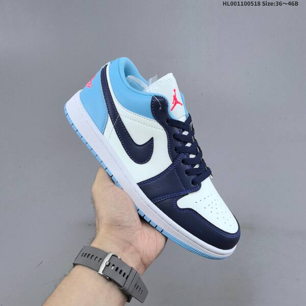 Jordan Air Jordan 1 Low white/light blue/navy/gray 36~46B lifestyle
