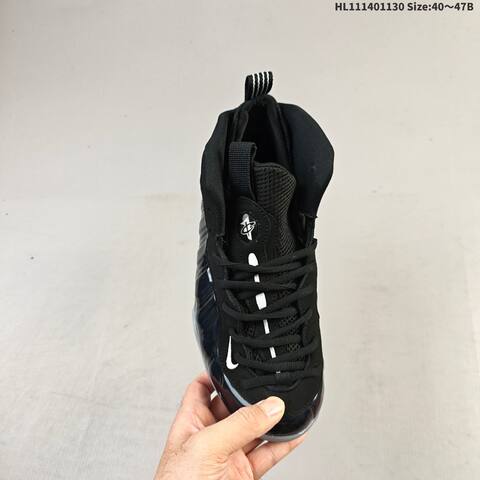 Nike Air Foamposite One Black White Ice Blue EU 40-47 Basketball Shoe - Men's (BS-62926)