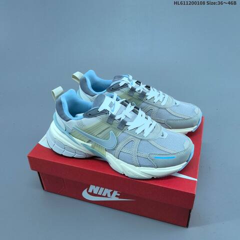 Nike V2K Runtekk White Grey Pink Silver Gold EU 36-46 Running Shoe - Unisex (BS-62126)
