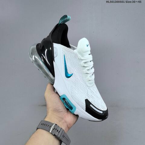 Nike Air Max 270 Flyknit White Dark Green Black Blue EU 36-45 Running Shoe - Unisex (BS-60555)