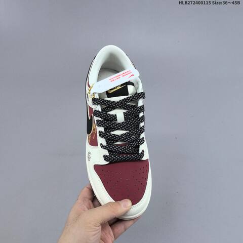 Nike Dunk SB Low Off White Dark Burgundy Black Gold EU 36-45 Skate Shoe - Unisex (BS-61965)