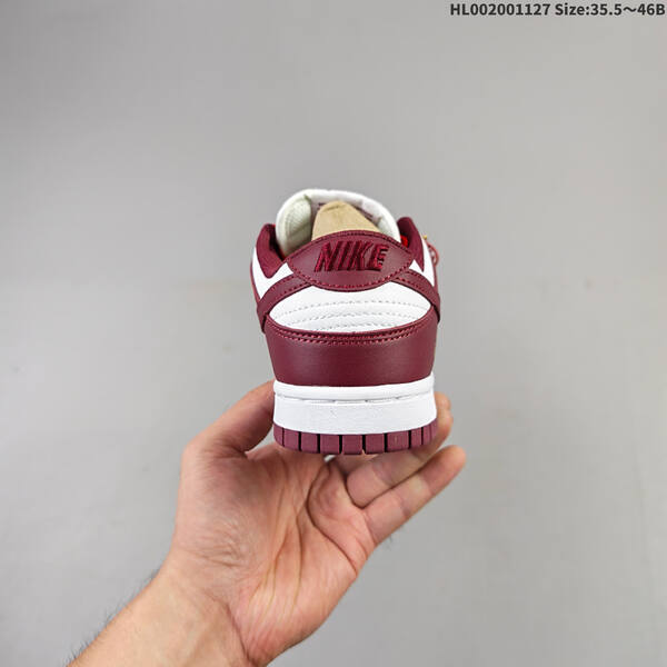Nike SB Dunk Low burgundy red white gold EU 35 5-46 skate shoe