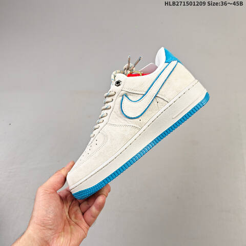 Nike Air Force 1 07 LV8 DY9867-109 Off White Light Blue EU 36-45 Sneaker - Unisex (BS-62807)