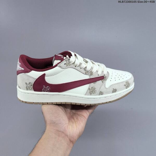 Jordan Air Jordan 1 Low x Travis Scott Sail/Burgundy EU 36-45 casual