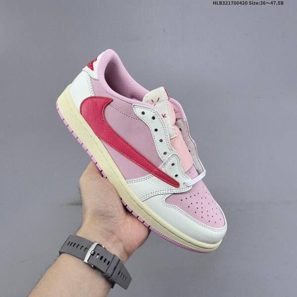 Jordan Air Jordan 1 Low x Travis Scott Pink/White/Red EU 36-47.5 casual