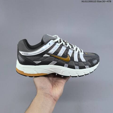 Nike P-6000 Dark Grey Silver Gold White EU 36-47 Running Shoe - Unisex (BS-61971)