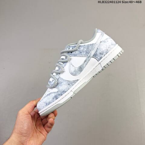 Nike SB Dunk Low Retro DIY White Light Grey Blue EU 40-46 Skate Shoe - Men's (BS-63139)