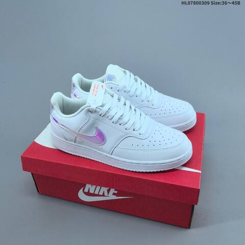 Nike Court Vision 1 Low White Black Yellow Cream EU 36-45 Skate Shoe - Unisex (BS-61401)