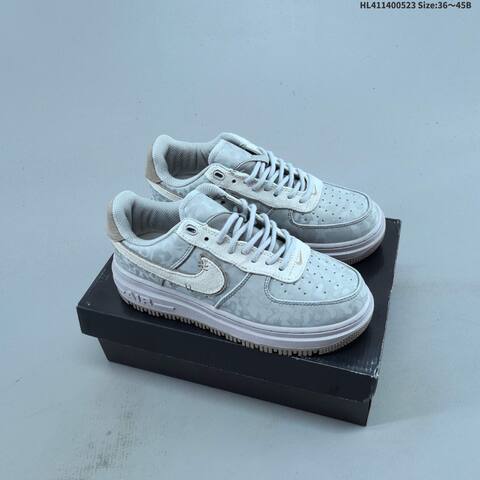 Nike Air Force 1 Low Luxe Grey White Brown EU 36-45 Sneaker - Unisex (BS-60202)
