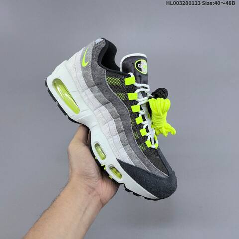Nike Air Max 95 Big Bubble OG Reverse Neon Dark Grey Light Grey Neon Yellow White Black EU 40-48 Running Shoe - Men's (BS-62015)