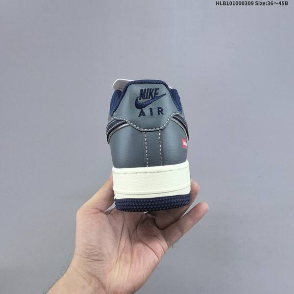 Nike Air Force 1 07 grey navy off white red EU 36-45 sneaker