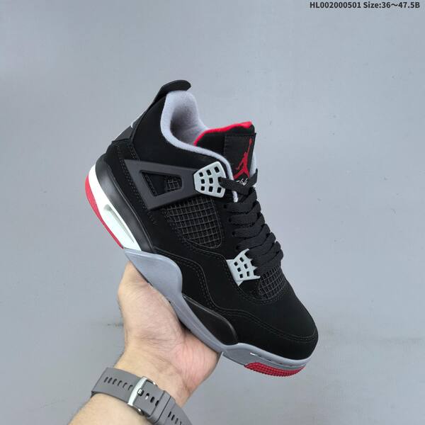 Jordan Air Jordan 4 Retro Bred Black/Fire Red/Cement Grey/White EU 36-47.5 basketball