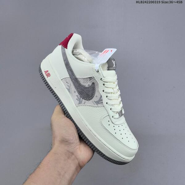 Nike Air Force 1 07 LV8 HS6188-134 off white grey red EU 36-45 skate shoe