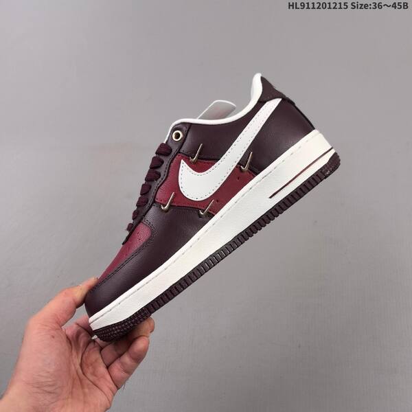 Nike Air Force 1 07 burgundy red white gold EU 36-45 sneaker