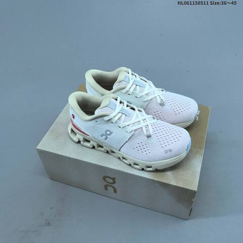 On Running Cloud X 4 White Black Ivory Coral EU 36-45 Running Shoe Running Sneakers - Unisex (BS-69568)