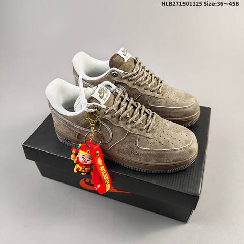 Nike Air Force 1 07 LV8 DY9867-103 Khaki Brown White EU 36-45 Sneaker - Unisex (BS-63104)
