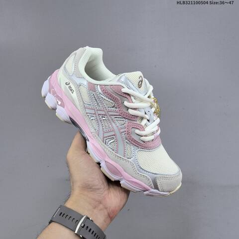 ASICS GEL NYC Cream Silver Pink EU 36-47 Running Shoe Running Sneakers - Unisex (BS-68865)