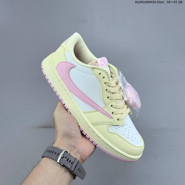 Nike Air Jordan 1 Low cream/white/pink 36~47.5 lifestyle