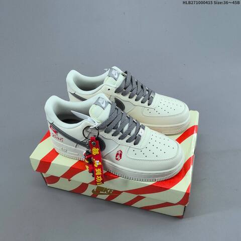 Nike Air Force 1 07 LV8 Red White Black Gold EU 36-45 Sneaker - Unisex (BS-60732)