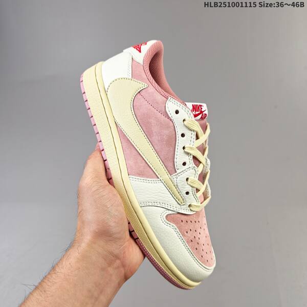 Nike Air Jordan 1 Low pink/white/cream 36~46 casual