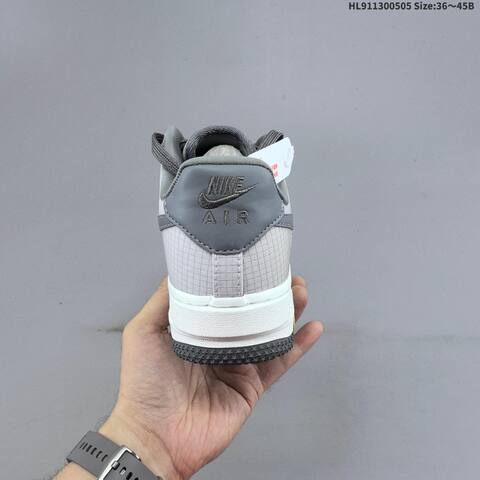 Nike Air Force 1 07 Light Grey Dark Grey White Black EU 36-45 Sneaker - Unisex (BS-60503)