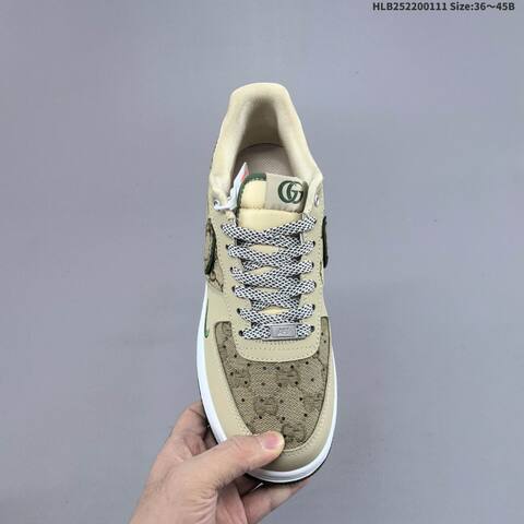 Nike Air Force 1 07 LV8 Beige Dark Green White EU 36-45 Sneaker - Unisex (BS-62053)