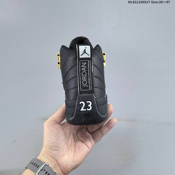 Jordan Air Jordan 12 Retro black/white/gold 36~47 basketball