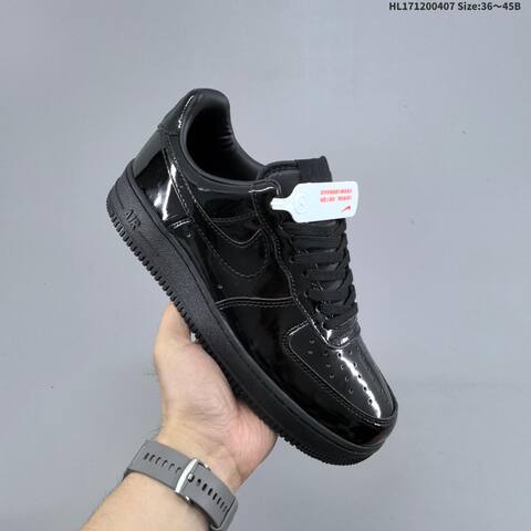 Nike Air Force 1 07 Gloss Black Black EU 36-45 Sneaker - Unisex (BS-60912)