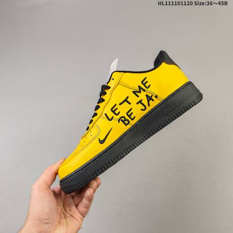 Nike Air Force 1 07 Yellow Black Multicolor EU 36-45 Sneaker - Unisex (BS-63369)