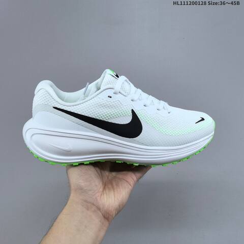 Nike Revolution 8 White Black Neon Green EU 36-45 Running Shoe - Unisex (BS-61691)