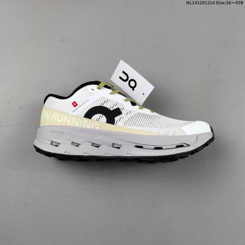 On Cloudultra White Black Olive Gray EU 36-45 Trail Shoe Trail Running Sneakers - Unisex (BS-69742)