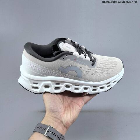 On Cloudmonster White Light Gray EU 36-45 Running Shoe Running Sneakers - Unisex (BS-69557)