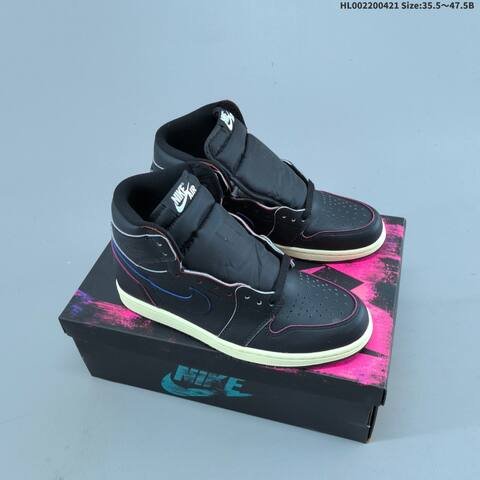 Jordan Air Jordan 1 High OG black muslin with multicolor accents 35 5 47 5 casual
