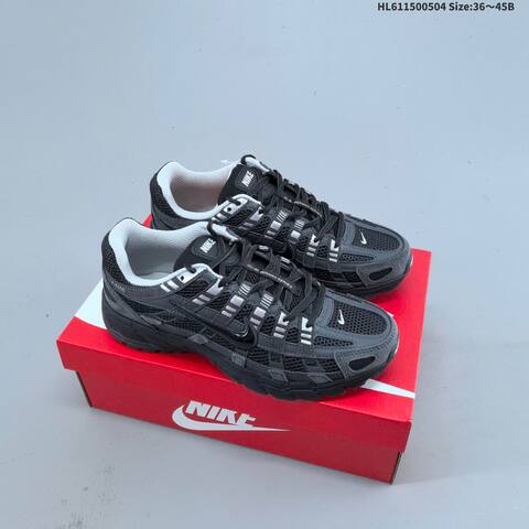 Nike P-6000 Black Dark Grey White EU 36-45 Running Shoe - Unisex (BS-60534)