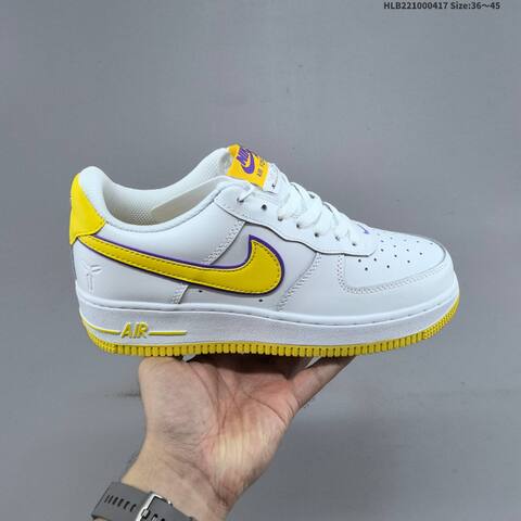 Nike Air Force 1 07 Black Purple Yellow White EU 36-45 Sneaker - Unisex (BS-60672)