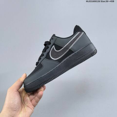 Nike Air Force 1 07 Low Black Dark Grey EU 36-45 Sneaker - Unisex (BS-61733)