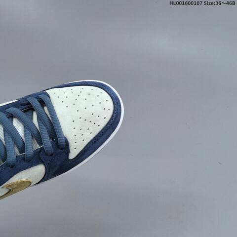 Nike SB Dunk Low Pro Navy Blue Off White Gold White EU 36-46 Skate Shoe - Unisex (BS-62174)