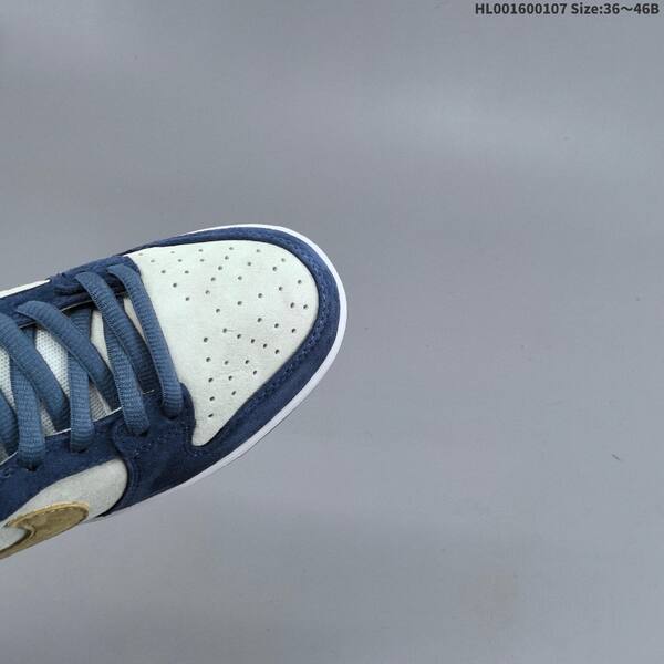 Nike SB Dunk Low Pro navy blue off white gold white EU 36-46 skate shoe